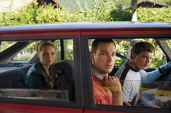 Karoline Herfurth, Florian David Fitz, Johannes Allmayer (v.l.n.r.) in "Vincent will Meer" (2010)