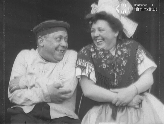 Screenshot mit Leonhard Haskel, Anna Müller-Lincke aus "Abends nach Neune: 'Duett aus Durchlaucht Radieschen.' Nr. 11" (1907); Quelle: DIF