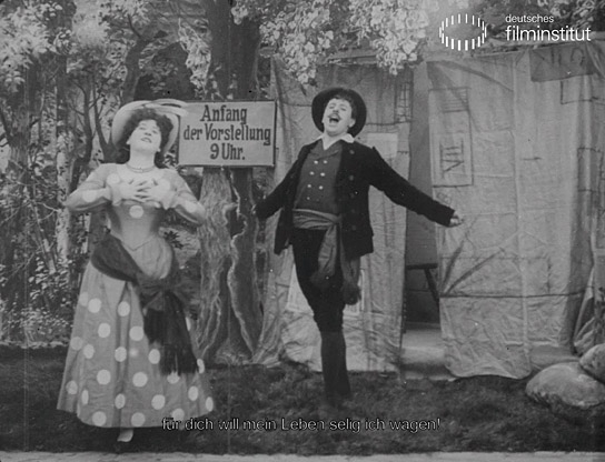 Screenshot aus "Der Bajazzo: Duett der Nedda" (1908); Quelle: DIF