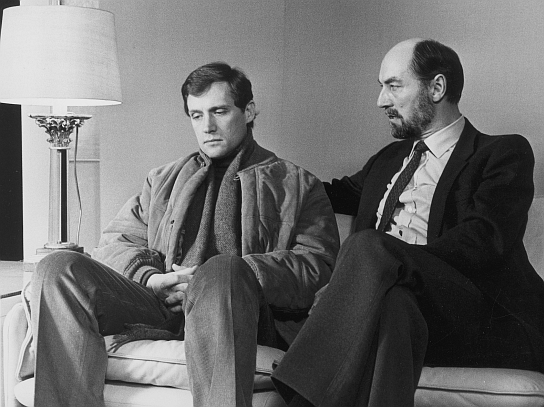 Robert Atzorn, Martin Benrath (v.l.n.r.) in "Aus dem Leben der Marionetten" (1980)