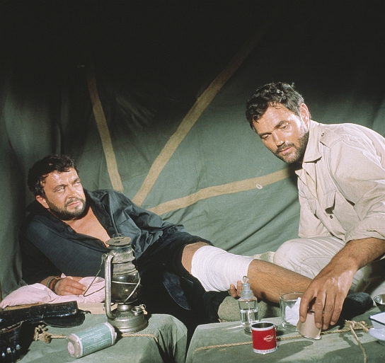 Wolfgang Kieling, Harald Leipnitz (v.l.n.r.) in "Die Banditen vom Rio Grande" (1965)