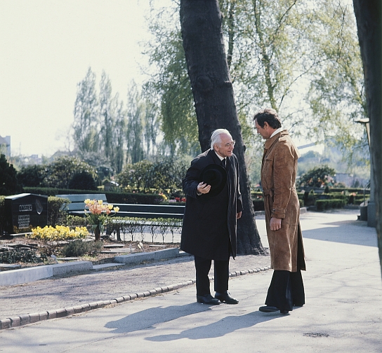 Rudolf Schündler, Harald Leipnitz (v.l.n.r.) in "Anita Drögemöller und die Ruhe an der Ruhr" (1976)