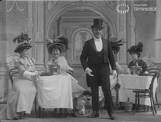 Screenshot aus "Casino-Lied aus 'Der Teufel lacht dazu!'" (1908); Quelle: DIF