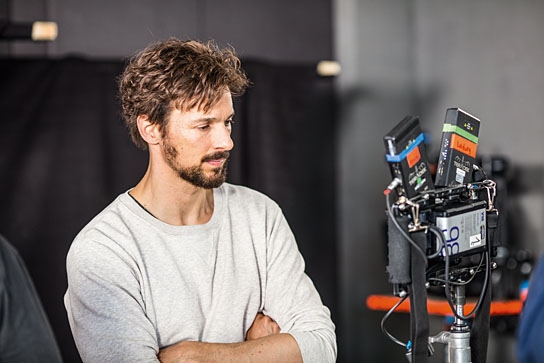 Florian David Fitz bei den Dreharbeiten zu "100 Dinge" (2018); Quelle: Warner Bros. Ent., DIF, © 2018 Warner Bros. Ent. 