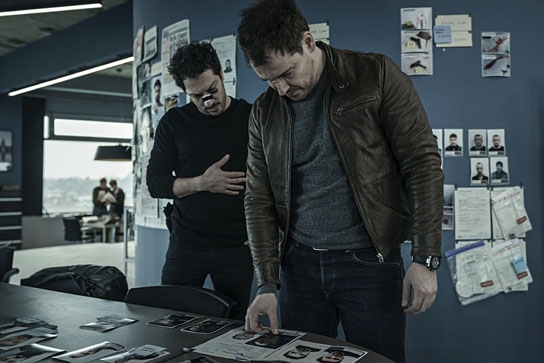 Fahri Yardim, Felix Kramer (v.l.n.r.) in "Dogs of Berlin" [Staffel 1] (2018), Quelle: Netflix, DIF, © 2018 Stefan Erhard