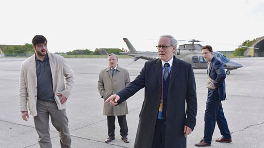 Ronald Zehrfeld, Alex Prahl, August Zirner, Alexander Fehling (v.l.n.r.) in "Das Ende der Wahrheit" (2018); Quelle: Prokino Filmverleih, DIF, © 2018 PROKINO Filmverleih GmbH, Walker + Worm Film, Bernd Schuller