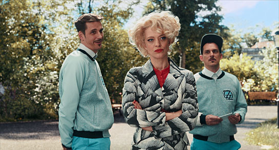 Max von Thun, Heike Makatsch, Johannes Suhm (v.l.n.r.) in "Benjamin Blümchen" (2019); Quelle: StudioCanal, DFF, © StudioCanal GmbH