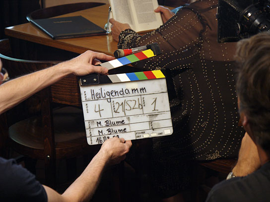 Bei den Dreharbeiten zu "Heiligendamm" (2009); Quelle: Michael Blume, © Micha-Blume-Filmproduktion