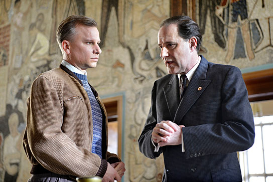 Robert Stadlober, Stefan Kurt (v.l.n.r.) in "Und der Zukunft zugewandt" (2019); Quelle: Neue Visionen Filmverleih, DFF, © Neue Visionen Filmverleih