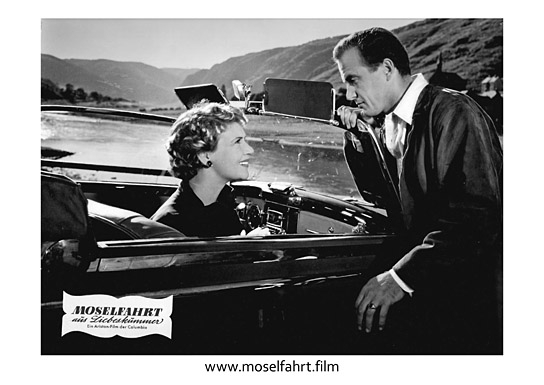 Renate Mannhardt, Will Quadflieg in "Moselfahrt aus Liebeskummer" (1953); Quelle: Seitz GmbH Filmproduktion, © 2019 Seitz GmbH Filmproduktion