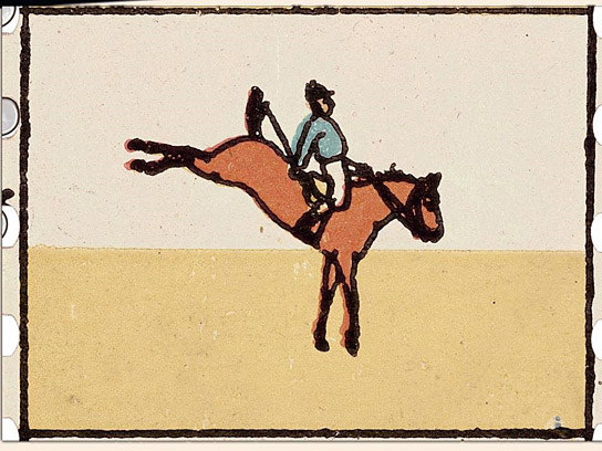 Pferd und Reiter ("Litho Films - Chromolithographische Loops")