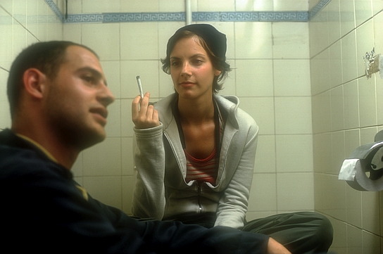 Moritz Bleibtreu, Marie Zielcke in "Lammbock" (2001); Quelle: Senator Film Verleih, DFF