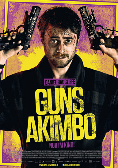 Filmplakat von "Guns Akimbo" (2019); Quelle: Universum Film, DFF