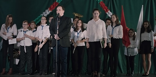 Péter Janklovics, Hanna Angelus (beide vorne) in "Land of Glory" (2019), Quelle: Filmfestival Max Ophüls Preis 2020, © Deutsche Film- und Fernsehakademie Berlin