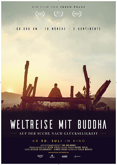 Filmplakat von "Weltreise mit Buddha" (2019); Quelle: Solidmovies, DFF
