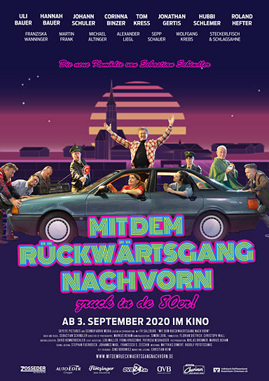 Filmplakat von "Mit dem Rückwärtsgang nach vorn" (2020); Quelle: RECED Production, DFF, © Schnoifabrik Media & Skyeye Pictures