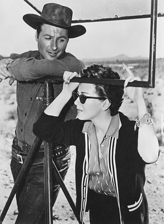 Lex Barker, Ida Lupino in "Gold aus Nevada" (US 1954); Quelle: DFF