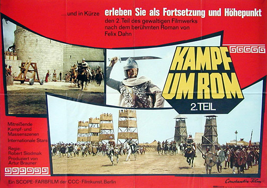 Filmplakat von "Kampf um Rom. 2. Teil: Der Verrat" (1969); Quelle: DFF