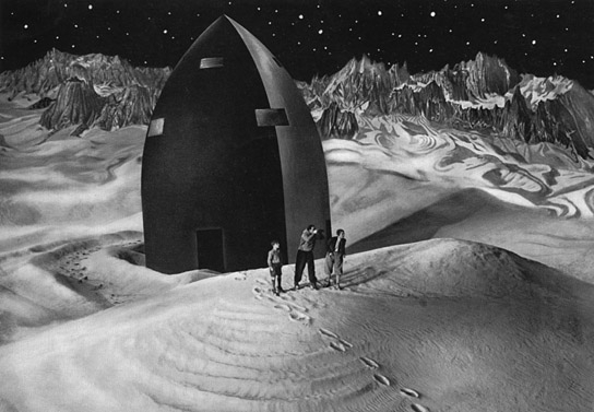 Gustl Stark-Gstettenbaur, Willy Fritsch, Gerda Maurus (v.l.n.r.) in "Frau im Mond" (1929); Quelle: Murnau-Stiftung, DFF, © Horst von Harbou - Deutsche Kinemathek
