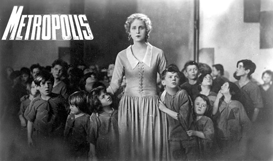 Brigitte Helm (Mitte) in "Metropolis" (1926); Quelle: Murnau-Stiftung, DFF, © Horst von Harbou - Deutsche Kinemathek