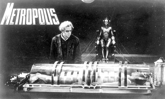 Rudolf Klein-Rogge, Brigitte Helm in "Metropolis" (1926); Quelle: Murnau-Stiftung, DFF, © Horst von Harbou - Deutsche Kinemathek