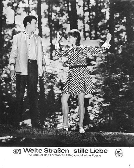 Jaecki Schwarz, Jutta Hoffmann in "Weite Straßen - stille Liebe" (1969); Quelle: DFF, © DEFA-Stiftung