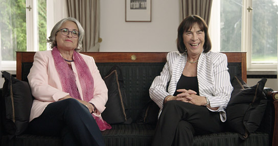 Christa Nickels (Die Grünen), Ingrid Matthäus-Maier (FDP/SPD) (v.l.n.r.) in "Die Unbeugsamen" (2020); ; Quelle: Majestic Filmverleih, DFF, © Majestic