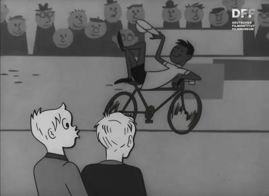 Screenshot aus "Ritter (Nr. 4 Radrennen)" (1960); Quelle: DFF