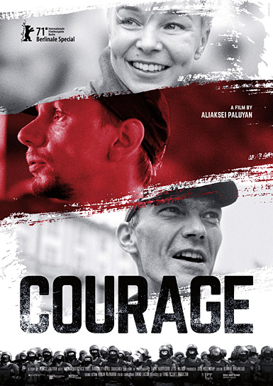 Filmplakat von "Courage" (2021); Quelle: Rise and Shine Cinema, DFF