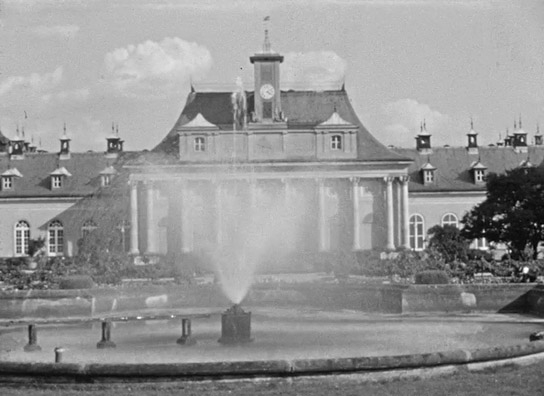 Screenshot aus "Schlösser um Dresden" (1936); Quelle: SLUB Dresden, © SLUB Dresden, Filmverband Sachsen (Dresden), Hirsch Film (Dresden)