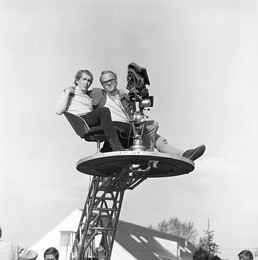 Herbert Paetzold (rechts) mit Dietrich Lohmann bei den Dreharbeiten zu "Die Niklashauser Fart" (1970); © DFF/Sammlung Peter Gauhe, Foto: Peter Gauhe