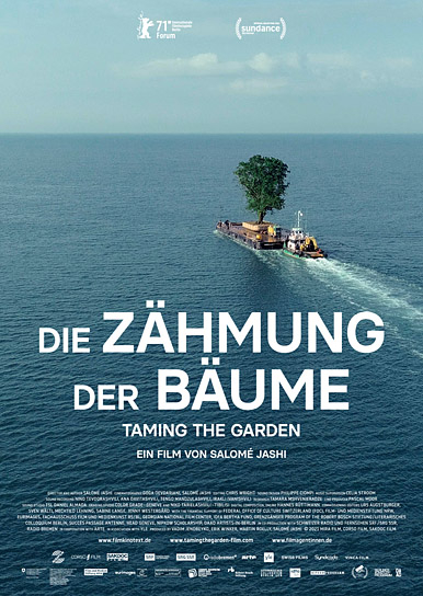 Filmplakat von "Die Zähmung der Bäume - Taming the Garden" (2021); Quelle: Film Kino Text, DFF