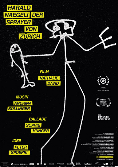 Filmplakat von "Harald Naegeli - Der Sprayer von Zürich" (2021); Quelle: missingFILMs, DFF