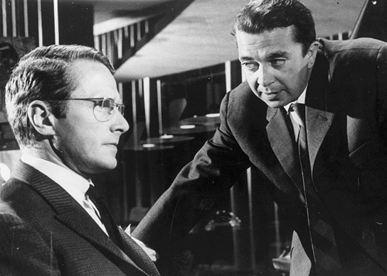 Harry Meyen, Wolfgang Kieling (v.l.n.r.) in "Mörderspiel" (1961); Quelle: Murnau-Stiftung, DFF