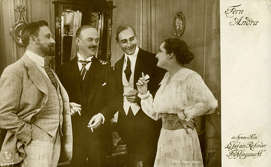 Fern Andra (rechts) in "Es fiel ein Reif in der Frühlingsnacht" (1915); Quelle: DFF