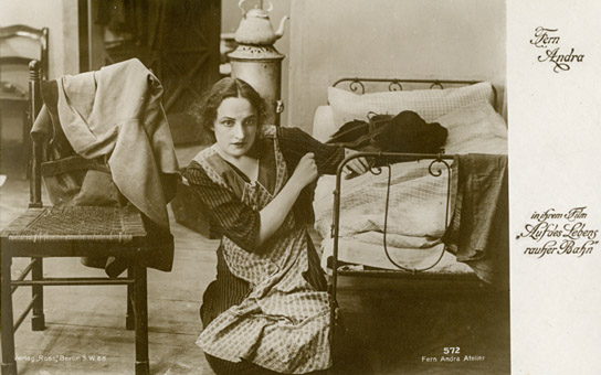 Fern Andra in "Auf des Lebens rauher Bahn" (1918); Quelle: DFF