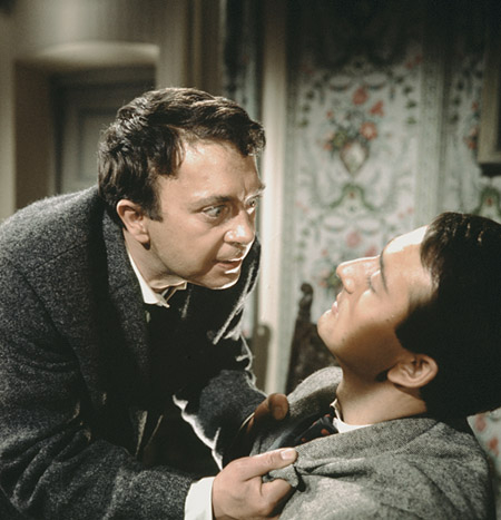 Wolfgang Kieling, Peter Vogel (v.l.n.r.) in "Agatha, laß das Morden sein" (1960); Quelle: DFF/Kineos Sammlung