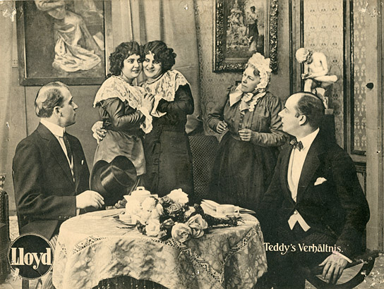 Paul Heidemann (rechts) in "Die beiden Schwestern" (1914); Quelle: DFF