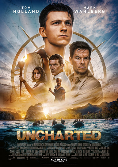 Filmplakat von "Uncharted" (2022); Quelle: Sony Pictures Entertainment Deutschland, DFF, © 2021 Sony Pictures Entertainment Deutschland GmbH