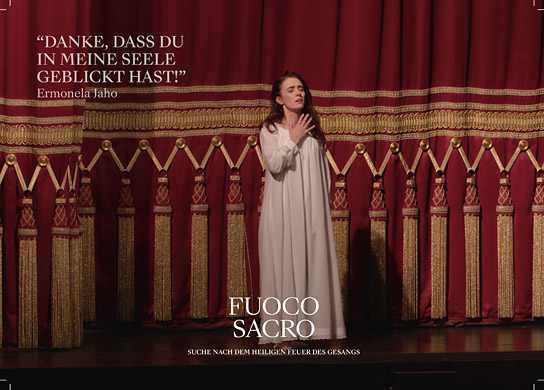 Ermonela Jaho in "Fuoco sacro - Suche nach dem heiligen Feuer des Gesangs" (2021); Quelle: Barnsteiner Film, DFF, © Pars Media