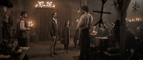 Christoph Maria Herbst, Nelly Hoffmann, Roman Mrázik (Mitte v.l.n.r.) in "Hui Buh und das Hexenschloss" (2022)