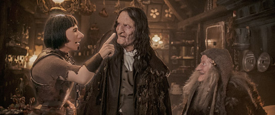Michael Herbig, Christoph Maria Herbst, Carmen-Maja Antoni (v.l.n.r.) in "Hui Buh und das Hexenschloss" (2022)