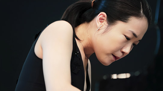 Yoonji Kim (während eines Konzertabends im Joseph-Joachim-Saal) in "Melodie Raum 222" (2018)