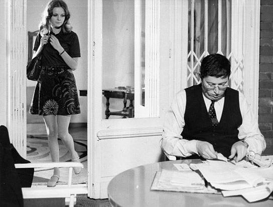 Sabine Sinjen, Ulrich Schamoni (v.l.n.r.) in "Wir - zwei" (1970)