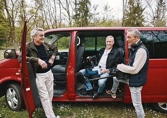 Franz X. Gernstl, Hans Peter Fischer, Stefan Ravasz (v.l.n.r.) in "Gernstls Reisen - Auf der Suche nach irgendwas" (2023)