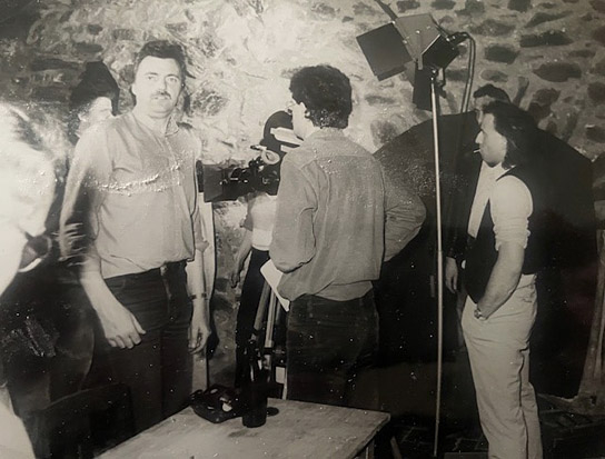 Bei den Dreharbeiten zu "Im Keller" (1987)
