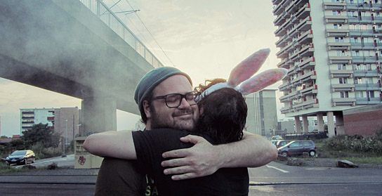 Daniel Rakete Siegel (links)