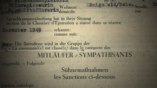 Entscheidung des Badischen Staatskommissariats für politische Säuberungen, Spruchkammer Freiburg: Leni Riefenstahl ist nur Mitläufer (1949) ("Riefenstahl", 2024)