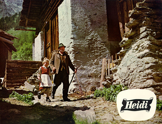 Eva Maria Singhammer, Gustav Knuth (v.l.n.r.) in "Heidi" (1965)