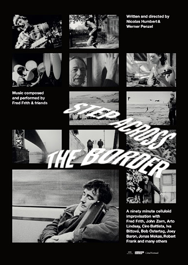 Filmplakat der Wiederaufführung von "Step Across the Border" (1990/2025)